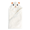 Babyfilt med huva 80 x 80 cm Mjuk fleece-babyfilt med öron och nallebjörn Babyfilt för pojkar och flickor 6