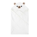 Babysvøb med hætte 80 x 80 cm Blødt fleece babyhåndklæde med ører og bamse Babytæppe til drenge og piger 5