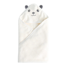 Babysvøb med hætte 80 x 80 cm Blødt fleece babyhåndklæde med ører og bamse Babytæppe til drenge og piger 4