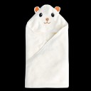 Babysvøb med hætte 80 x 80 cm Blødt fleece babyhåndklæde med ører og bamse Babytæppe til drenge og piger 3
