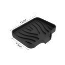 Bac à savon en silicone 10 x 12 cm, auto-drainant, antidérapant, support d'évier contre l’accumulation d'eau, accessoires de salle de bain 7