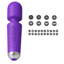 Bacchetta magica vibrante in silicone con 8 velocità e 10 tipi di vibrazione, ricarica USB, impermeabile, confezione discreta 3