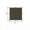 Bâche de camping ultralégère 3 x 3 m, imperméable, protection UV, abri solaire portable avec sac de rangement 4