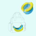 Bacio de viagem dobrável para crianças 22 x 20 x 10 cm Capacidade 50 kg Bacio de silicone com ABS Saco de transporte com 20 sacos de resíduos 5