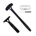 Back and Leg Razor with Extendable Handle 45.5 cm Five-Blade Head Manual Body Razor for Men and Women 3