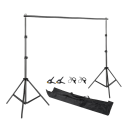 Background Stand 200x300 cm Telescopic Construction Studio Video Photo Party Decoration Portable Set with Bag and Clips 1