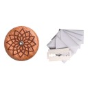 Backset mit dekorativem Ausstecher-Rad 4,5 cm mit sternförmigem Blumenmuster und austauschbaren Klingen für präzises Dekorieren von Brot 1