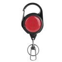 Badge Reel Retractable Keyring with Carabiner 6 x 3.6 cm 70 cm Practical Key and ID Card Holder Automatic Retracting Sturdy Carabiner Compact Keyring 3