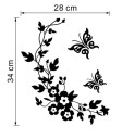 Badrumsklistermärke i vinyl med blommotiv J1017 2