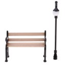 Bænk og lampe til en dukke 4