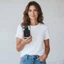 Bærbar Bluetooth stregkodescanner 1D/2D og QR med telefonklips, batteri 1050 mAh, BLE/SPP/HID, sort, til lager og inventar 4