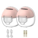 Bærbar elektrisk brystpumpe 12 sugeindstillinger 3 massageindstillinger 21–27 mm USB-C 1000 mAh stille drift ved mælkeudsugning 6