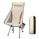 Bærbar, foldbar campingstol 105 x 43 x 47 cm stol med nakkestøtte letvægts campingstol til rejser og havemøbler 2