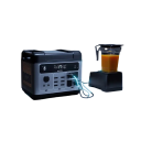 Bærbar opladestation OUKITEL P2001E Plus 2400 W kapacitet 2048 Wh LiFePO4 batteri 13 stik IP54 sort til camping og backup af hjemmet 4