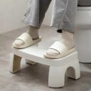 Bærbar rund toilettrin Antiskrid plastfodstøtte til toilet 39 x 22 x 17 cm 2