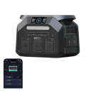 Bærbar strømforsyning IEE P1800 1800 W Spidsbelastning 3600 W Kapacitet 1024 Wh LiFePO4-batteri med app og belysning Sort Til camping og autocamper 2