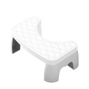 Bærbar U-formet toilettrin Anti-slim plastik toiletfodstøtte Holdbar afrundet toiletpiedestal Toiletfodskammel Buet toiletskammel 42 x 15 x ​​17 cm 4