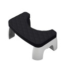 Bærbar U-formet toilettrin Anti-slim plastik toiletfodstøtte Holdbar afrundet toiletpiedestal Toiletfodskammel Buet toiletskammel 42 x 15 x ​​17 cm 3