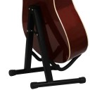 Bærbart metalguitarstativ 40×30,5×27 cm Sort foldbar holder til akustiske og elektriske guitarer Stabil støtte til spil og opbevaring 6