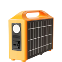 Bærbart solcelleanlæg med lang levetid, solcellegenerator, 100W 220V, udendørs ladestation med LED-belysning, 25 x 8 x 21 cm 2