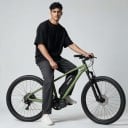 Bafang BBS02B 48 V 500 W Konverter 44T Mittlager 68 mm Batteri 48 V 20 Ah TFT-skärm EKD01 Svart 4