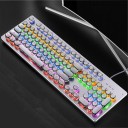 Bagbelyst gamingtastatur med runde taster 2