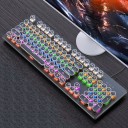 Bagbelyst gamingtastatur med runde taster 1