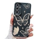 Bagcover til Samsung Galaxy A36 med sommerfuglemotiv Silikone Holdbar Ramme omkring kameraet Tekstureret overflade Skinnende linjer Til hverdag 9
