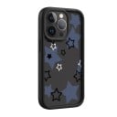 Bagcover til Samsung Galaxy A55 5G i holdbart silikone Stjernemønster Hævede kanter Sort-blå Hvide stjerner Kamerabeskyttelse Til daglig brug 2