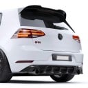 Bageste tagspoiler 2. generation med klæbende tape, ABS plast, blank sort, til VW Golf 7 MK7 GTI GTD R TSI TDI R-Line 2013–2020 4
