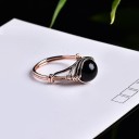 Bague avec cristal naturel 8