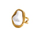 Bague baroque Taille ajustable Vintage acier inoxydable Bijou élégant Emballage cadeau Design rétro pour femmes et hommes 1