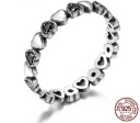 Bague en argent pour femme 2 cœurs 4