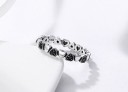 Bague en argent pour femme 2 cœurs 6