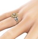 Bague en cristal pour femme en forme de fleur J3200 1