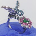 Bague femme avec colibri D2919 1