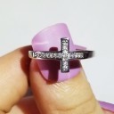 Bague femme avec croix D1330 1