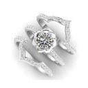 Bague femme avec fleur 3 pcs 2