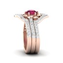 Bague femme avec fleur 3 pcs 2