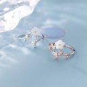 Bague femme avec fleur D2192 4