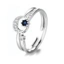 Bague femme avec lune 2 pièces 1