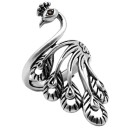 Bague femme avec paon 1