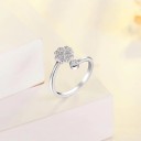 Bague femme avec un trèfle à quatre feuilles 4