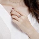 Bague femme avec un trèfle à quatre feuilles 5