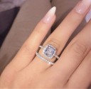 Bague femme avec zircon D875 1