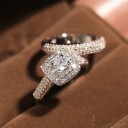 Bague femme avec zircon D877 3