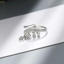 Bague femme avec zirconiums D942 2