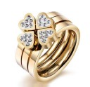 Bague pour femme avec trèfle 3 pièces 5