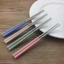 Baguettes de table en acier inoxydable avec poignée colorée 4