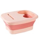 Baie de picioare pliabilă cu capac 40 x 32 x 17 cm, bazin portabil pentru masaj la picioare, găleată izolată pentru gambe, PP TPR, cadă 4